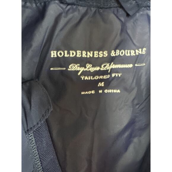 Holderness & Bourne The King Vest Men's Medium Navy Tailored Fit Full Zip *Logo - Picture 5 of 10